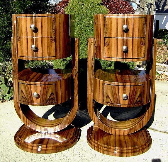 Unbelievable Art work PAIR Art Deco style commodes