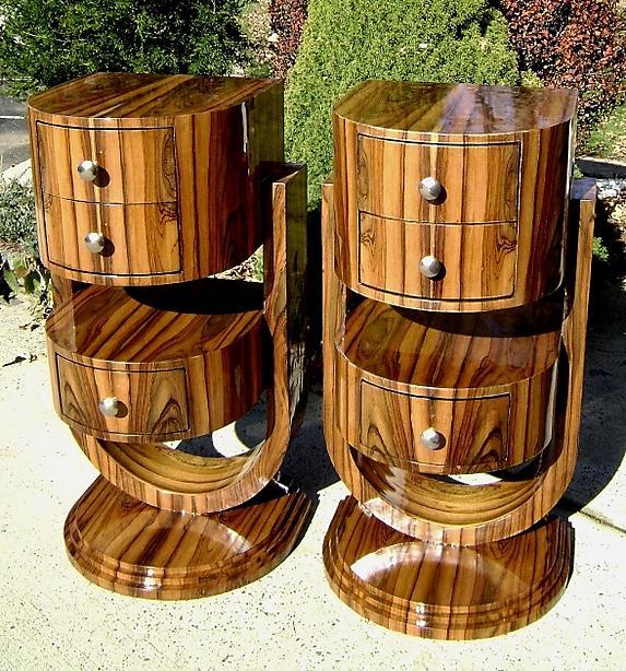 Unbelievable Art work PAIR Art Deco style commodes