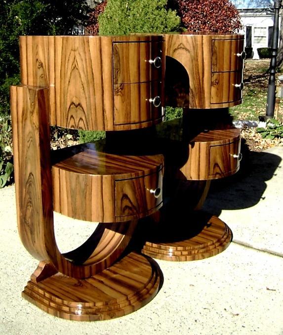 Unbelievable Art work PAIR Art Deco style commodes