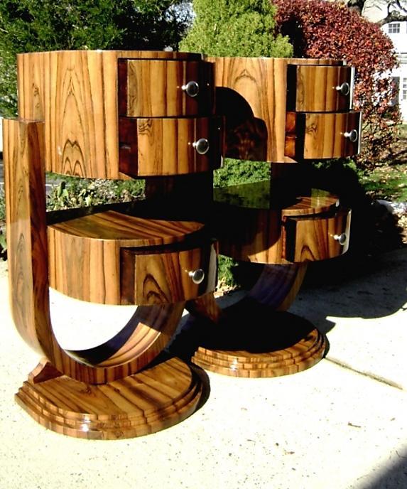 Unbelievable Art work PAIR Art Deco style commodes