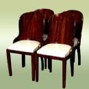 Superb set of FOUR Art Deco style Rosewood chairs