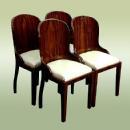 Superb set of FOUR Art Deco style Rosewood chairs