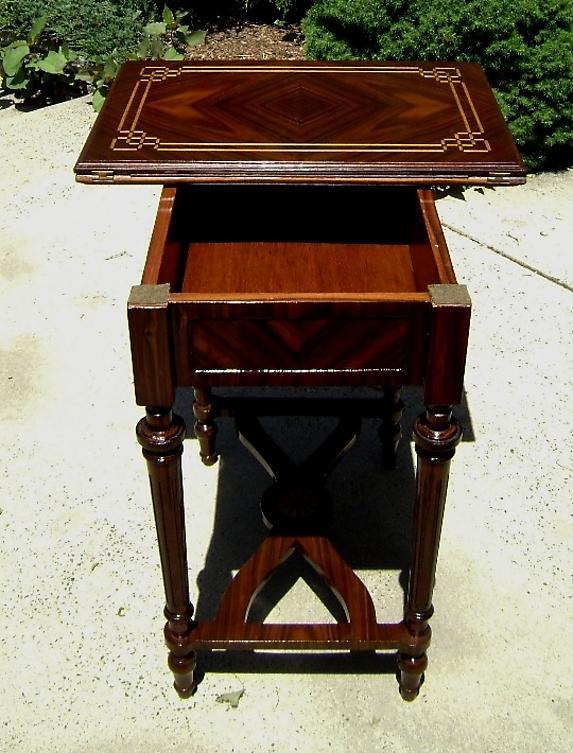EXQUISITELY refined Louis XVI style game table