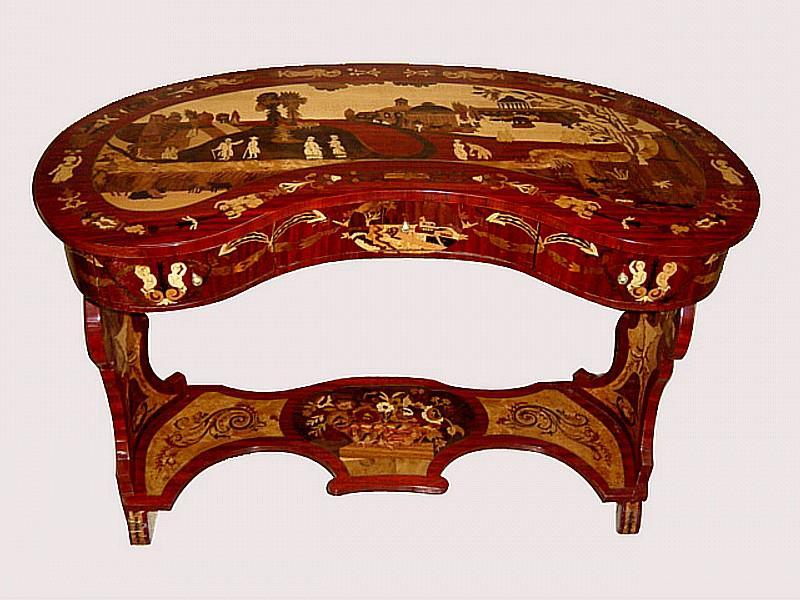 STUNNING kidney shaped Empire style lady's desk