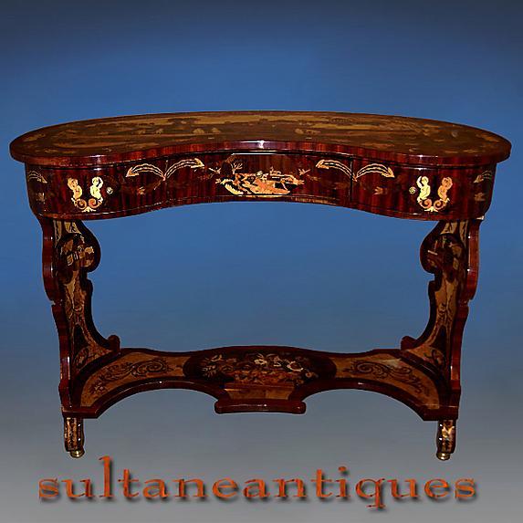 STUNNING kidney shaped Empire style lady's desk