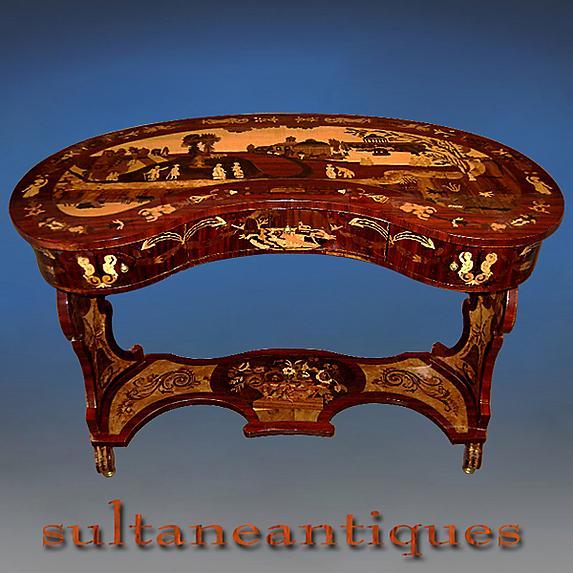 STUNNING kidney shaped Empire style lady's desk
