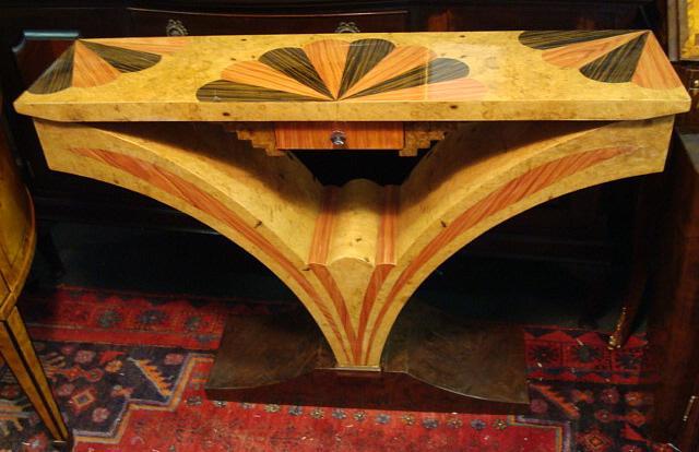 Best of Best Art Deco style exotic woods console