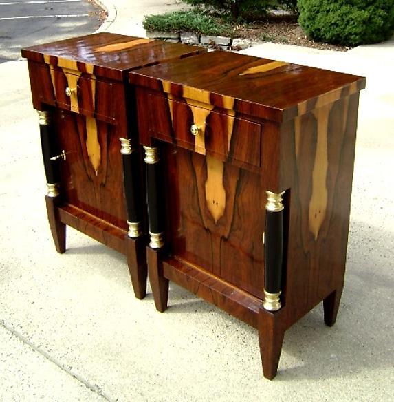 EXTRAORDINARY Pair of Biedermeier style commodes