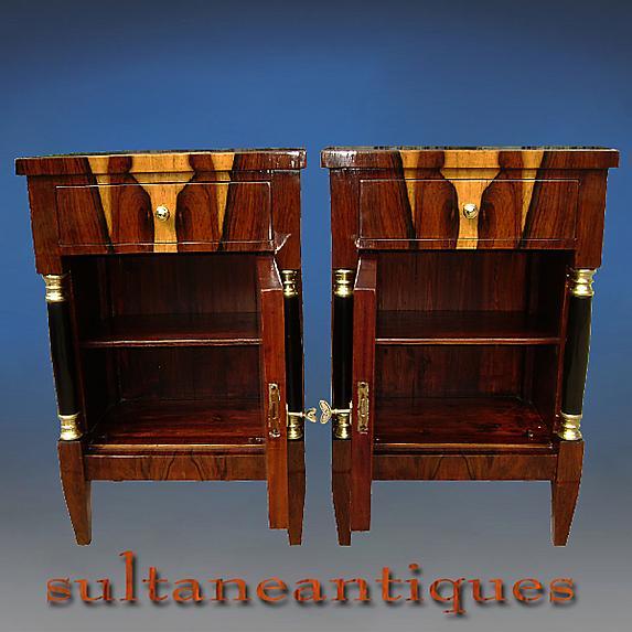 EXTRAORDINARY Pair of Biedermeier style commodes