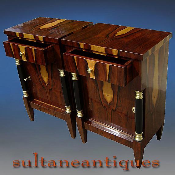 EXTRAORDINARY Pair of Biedermeier style commodes