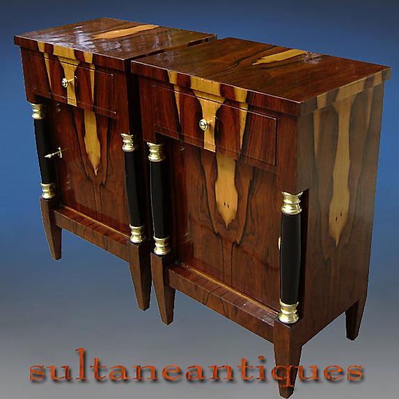 EXTRAORDINARY Pair of Biedermeier style commodes