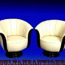 FABULOUS!! PAIR of Tulip Art Deco style chairs