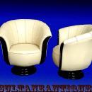 FABULOUS!! PAIR of Tulip Art Deco style chairs