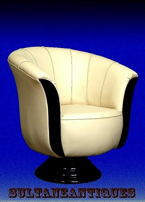 FABULOUS!! PAIR of Tulip Art Deco style chairs