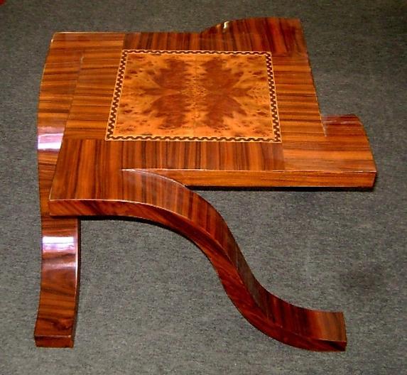 Eccentric unusual side table Art Deco inspired