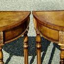 QUALITY PAIR Birds eye Maple Victorian style consoles