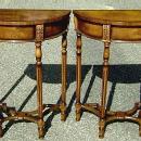 QUALITY PAIR Birds eye Maple Victorian style consoles