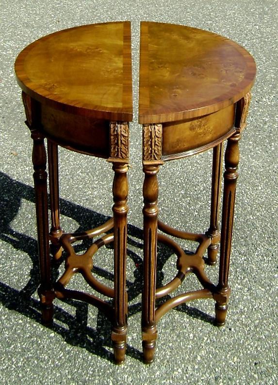 QUALITY PAIR Birds eye Maple Victorian style consoles