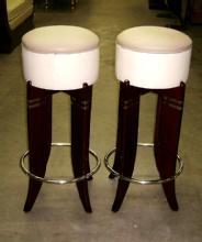 SENSATIONAL PAIR Art Deco inspired HIGH Bar stools