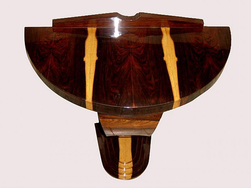 PHENOMENAL exotic rosewood Art Deco style console