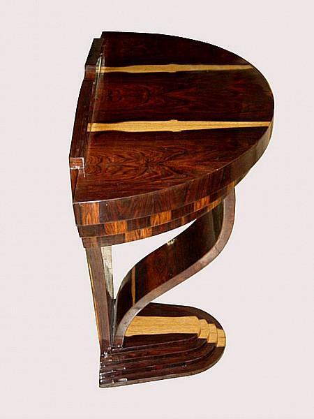 PHENOMENAL exotic rosewood Art Deco style console