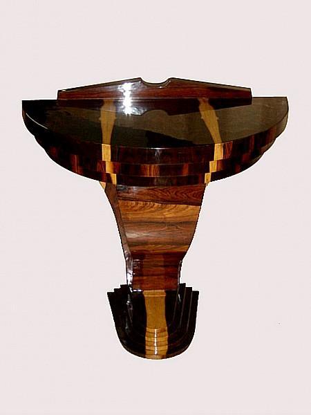 PHENOMENAL exotic rosewood Art Deco style console