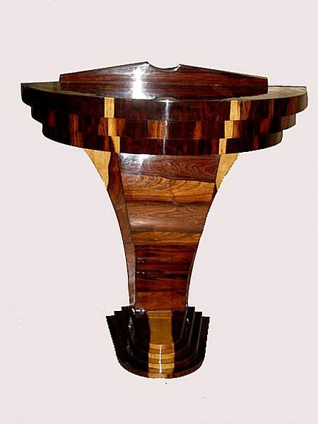 PHENOMENAL exotic rosewood Art Deco style console