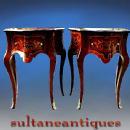 Pair quality Louis XV style marquetry side tables