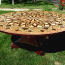 HUGE (86 inches!!!)FASCINATING Biedermeier table
