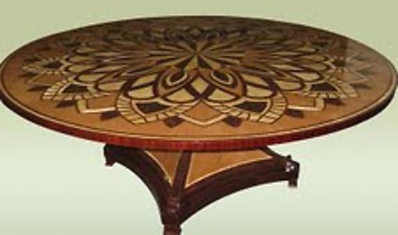 HUGE (86 inches!!!)FASCINATING Biedermeier table