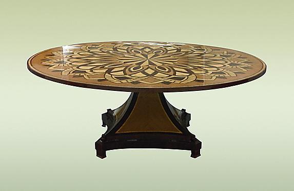 HUGE (86 inches!!!)FASCINATING Biedermeier table