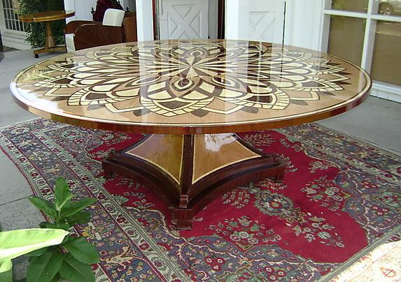 HUGE (86 inches!!!)FASCINATING Biedermeier table