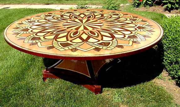 HUGE (86 inches!!!)FASCINATING Biedermeier table