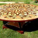 HUGE (86 inches!!!)FASCINATING Biedermeier table