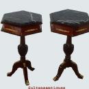 ELEGANT PAIR LOUIS XV Style MARBLE top side tables