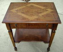 Quality English marquetry Inlaid walnut table-desk
