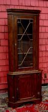 Perfect Edwardian solid Mahogany corner cabinet