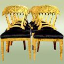WONDERFUL set 8 unusual biedermeier style chairs