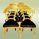 WONDERFUL set 8 unusual biedermeier style chairs