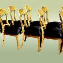 WONDERFUL set 8 unusual biedermeier style chairs