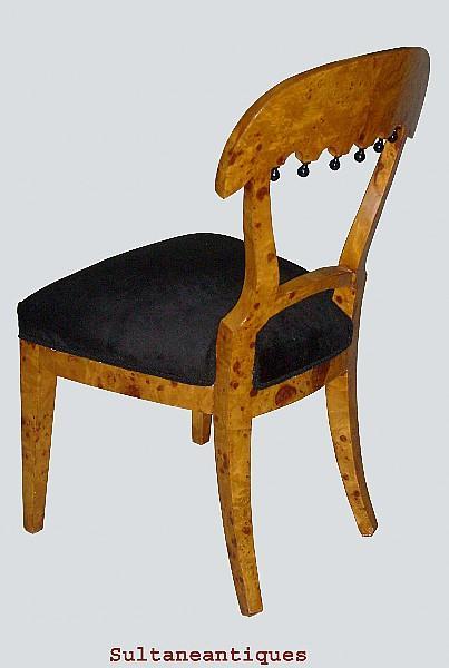 WONDERFUL set 8 unusual biedermeier style chairs