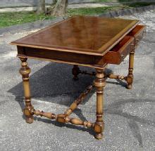 ROYAL Queen Mary style walnut LARGE 50 inch desk