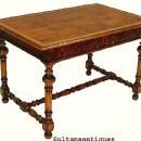 ROYAL Queen Mary style walnut LARGE 50 inch desk