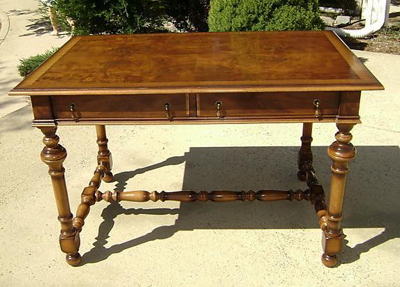 ROYAL Queen Mary style walnut LARGE 50 inch desk