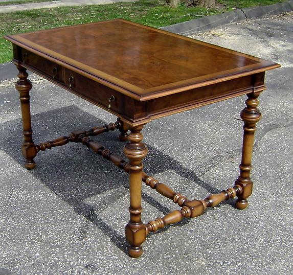 ROYAL Queen Mary style walnut LARGE 50 inch desk