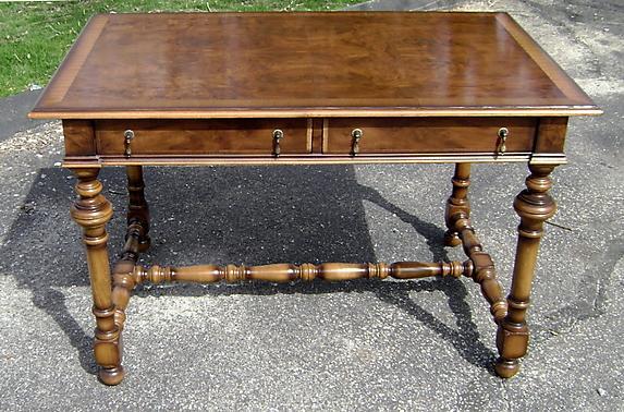 ROYAL Queen Mary style walnut LARGE 50 inch desk