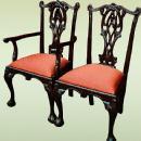 Set six Quality Chippendale style dining chairs (4+2)