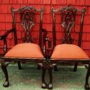 Set six Quality Chippendale style dining chairs (4+2)