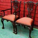 Set six Quality Chippendale style dining chairs (4+2)