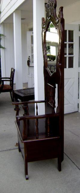 Victorian style Solid mahogany carved Hall stand